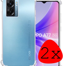 BASEY. BASEY. OPPO A77 Hoesje Shockproof - Transparant - 2 PACK