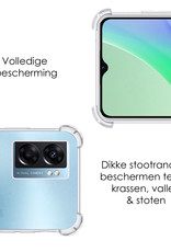 NoXx Hoes Geschikt voor OPPO A77 Hoesje Siliconen Cover Shock Proof Back Case Shockproof Hoes - Transparant