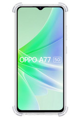 NoXx Hoes Geschikt voor OPPO A77 Hoesje Siliconen Cover Shock Proof Back Case Shockproof Hoes - Transparant