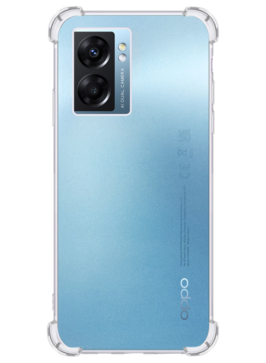 NoXx Hoes Geschikt voor OPPO A77 Hoesje Siliconen Cover Shock Proof Back Case Shockproof Hoes - Transparant