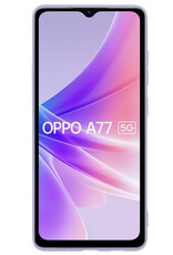 BASEY. Hoes Geschikt voor OPPO A77 Hoesje Siliconen Back Cover Case - Hoesje Geschikt voor OPPO A77 Hoes Cover Hoesje - Lila