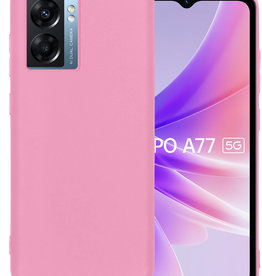 BASEY. BASEY. OPPO A77 Hoesje Siliconen - Lichtroze
