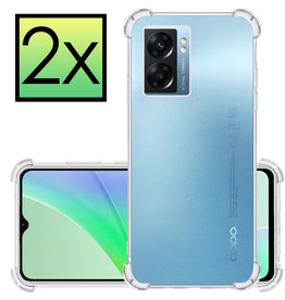 NoXx NoXx OPPO A77 Hoesje Shockproof - Transparant - 2 PACK