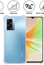 Nomfy Hoesje Geschikt voor OPPO A77 Hoesje Shock Proof Cover Case Shockproof - Hoes Geschikt voor OPPO A77 Hoes Siliconen Back Case - Transparant