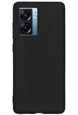 BASEY. Hoes Geschikt voor OPPO A77 Hoesje Siliconen Back Cover Case - Hoesje Geschikt voor OPPO A77 Hoes Cover Hoesje - Zwart