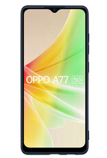 Nomfy Hoesje Geschikt voor OPPO A77 Hoesje Siliconen Cover Case - Hoes Geschikt voor OPPO A77 Hoes Back Case - Donkerblauw