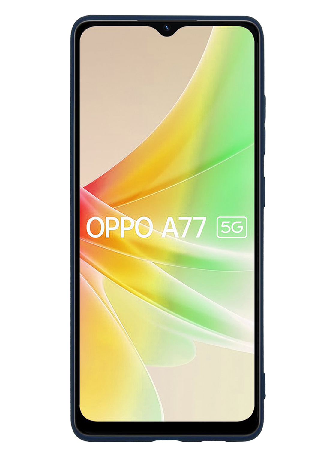 Nomfy Hoesje Geschikt voor OPPO A77 Hoesje Siliconen Cover Case - Hoes Geschikt voor OPPO A77 Hoes Back Case - Donkerblauw