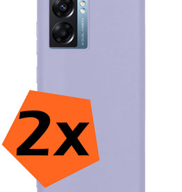 Nomfy Nomfy OPPO A77 Hoesje Siliconen - Lila - 2 PACK
