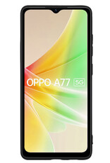 Nomfy Hoesje Geschikt voor OPPO A77 Hoesje Siliconen Cover Case - Hoes Geschikt voor OPPO A77 Hoes Back Case - 2-PACK - Zwart