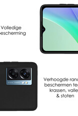 NoXx Hoes Geschikt voor OPPO A77 Hoesje Cover Siliconen Back Case Hoes - Zwart