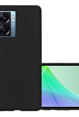 NoXx Hoes Geschikt voor OPPO A77 Hoesje Cover Siliconen Back Case Hoes - Zwart