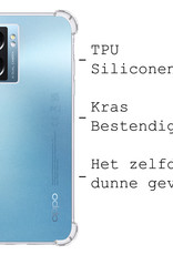 BASEY. Hoes Geschikt voor OPPO A77 Hoesje Shock Proof Case Hoes Siliconen Met Screenprotector - Hoesje Geschikt voor OPPO A77 Hoes Cover Shockproof - Transparant