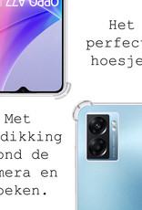 BASEY. Hoes Geschikt voor OPPO A77 Hoesje Shock Proof Case Hoes Siliconen Met Screenprotector - Hoesje Geschikt voor OPPO A77 Hoes Cover Shockproof - Transparant