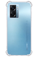 BASEY. Hoes Geschikt voor OPPO A77 Hoesje Shock Proof Case Hoes Siliconen Met Screenprotector - Hoesje Geschikt voor OPPO A77 Hoes Cover Shockproof - Transparant