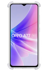 BASEY. Hoes Geschikt voor OPPO A77 Hoesje Shock Proof Case Hoes Siliconen Met Screenprotector - Hoesje Geschikt voor OPPO A77 Hoes Cover Shockproof - Transparant