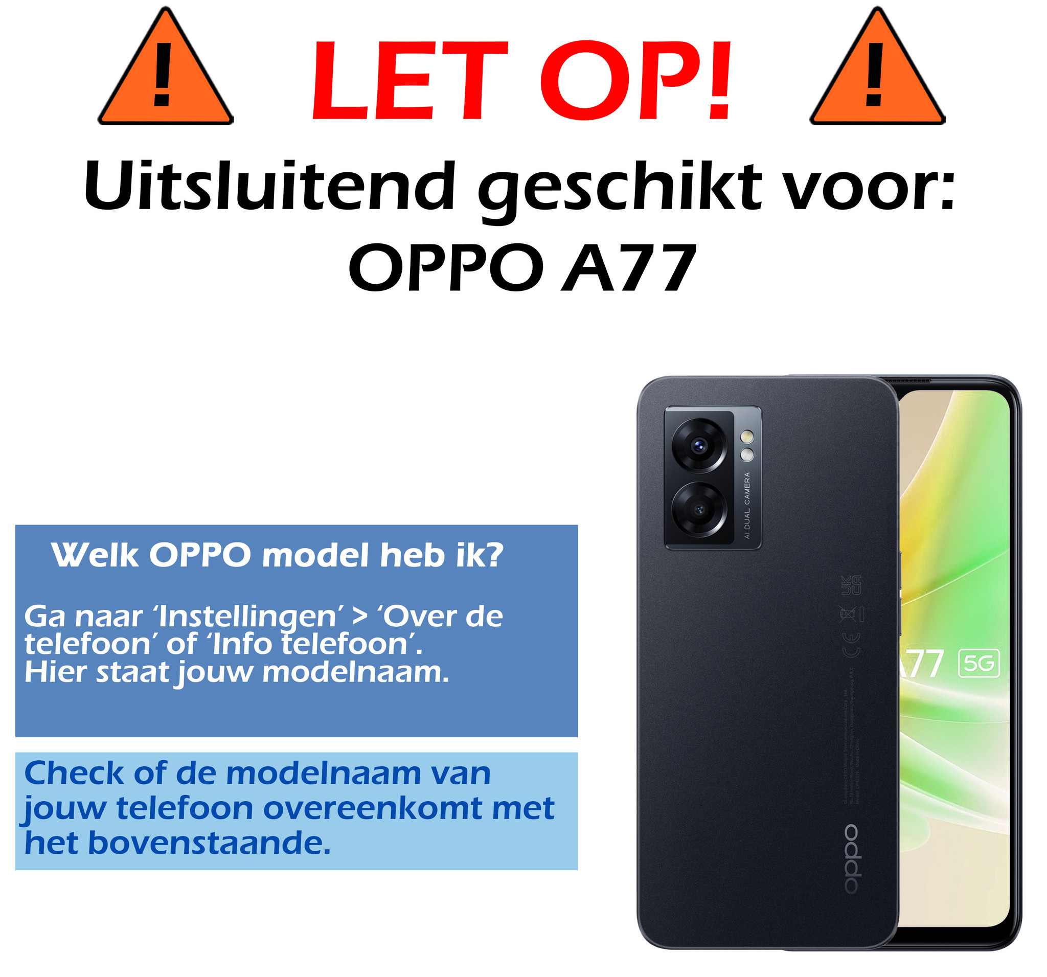 Nomfy Hoesje Geschikt voor OPPO A77 Hoesje Shock Proof Cover Case Shockproof Met 2x Screenprotector - Hoes Geschikt voor OPPO A77 Hoes Siliconen Back Case - Transparant
