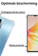 Nomfy Hoesje Geschikt voor OPPO A77 Hoesje Shock Proof Cover Case Shockproof Met 2x Screenprotector - Hoes Geschikt voor OPPO A77 Hoes Siliconen Back Case - Transparant