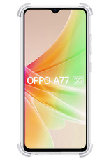 Nomfy OPPO A77 Hoesje Shockproof Met 2x Screenprotector - OPPO A77 Screen Protector Tempered Glass - OPPO A77 Transparant Transparant Shock Proof Met Beschermglas 2x