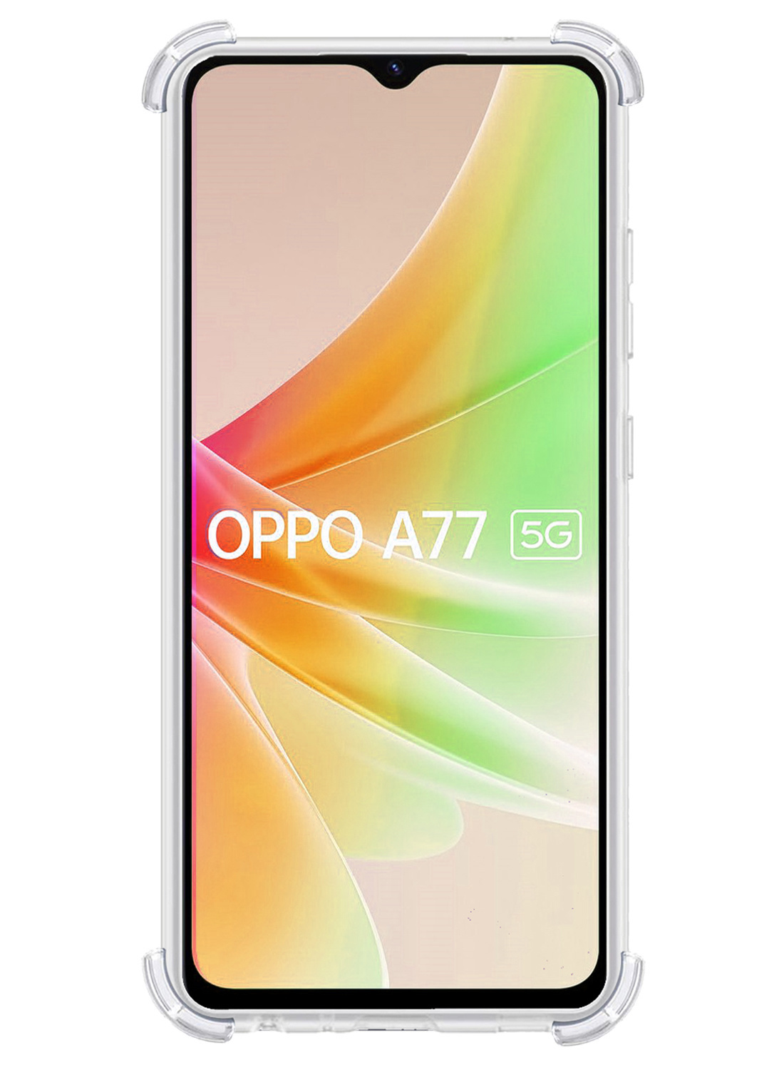 Nomfy OPPO A77 Hoesje Shockproof Met 2x Screenprotector - OPPO A77 Screen Protector Tempered Glass - OPPO A77 Transparant Transparant Shock Proof Met Beschermglas 2x