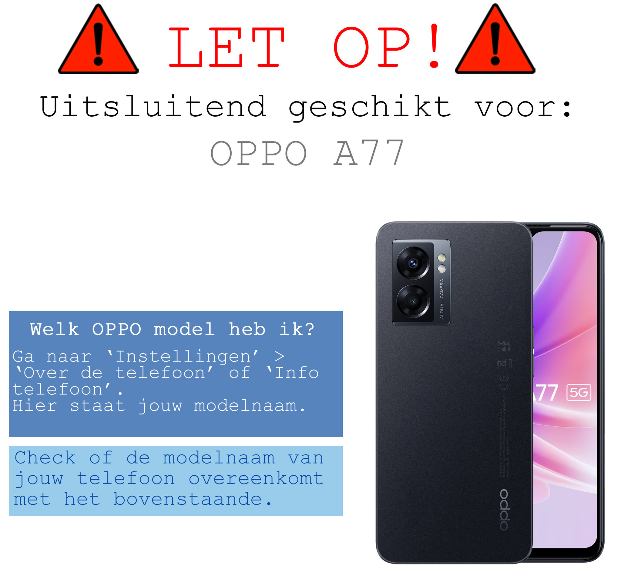 BASEY. Hoes Geschikt voor OPPO A77 Hoesje Siliconen Back Cover Case Met Screenprotector - Hoesje Geschikt voor OPPO A77 Hoes Cover Hoesje - Lila