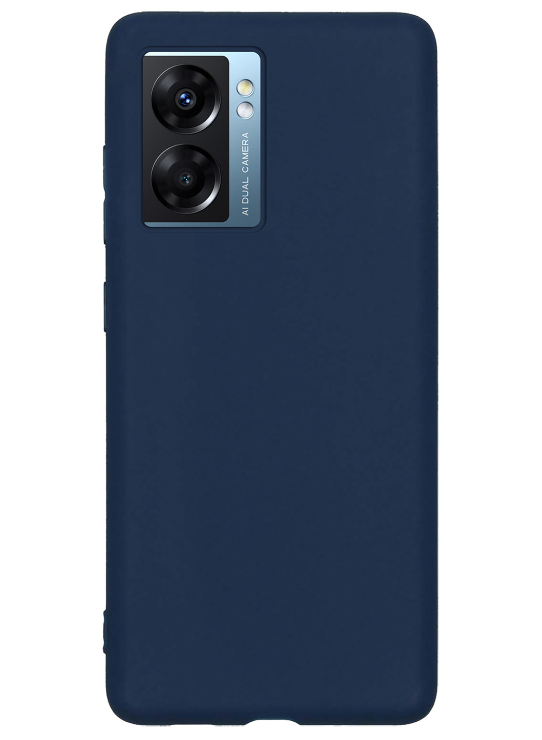 NoXx Hoes Geschikt voor OPPO A77 Hoesje Cover Siliconen Back Case Hoes Met Screenprotector - Donkerblauw