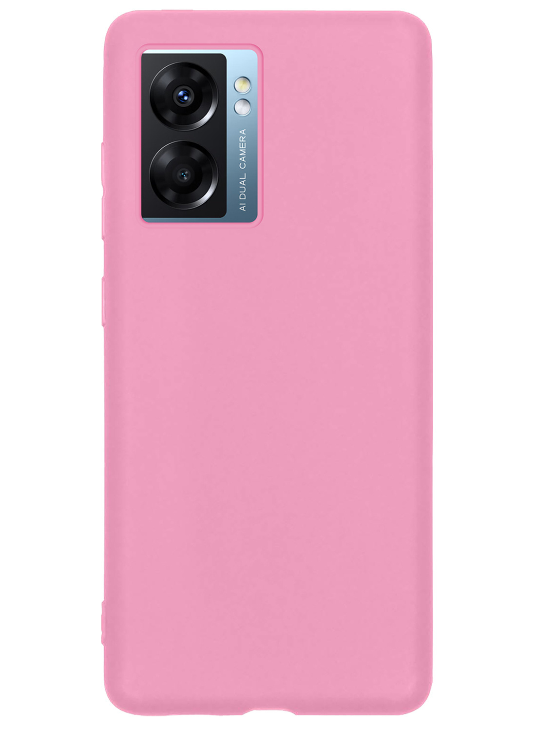 NoXx Hoes Geschikt voor OPPO A77 Hoesje Cover Siliconen Back Case Hoes Met 2x Screenprotector - Lichtroze