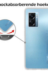 Nomfy Hoesje Geschikt voor OPPO A77 Hoesje Siliconen Cover Case Met Screenprotector - Hoes Geschikt voor OPPO A77 Hoes Back Case - Transparant