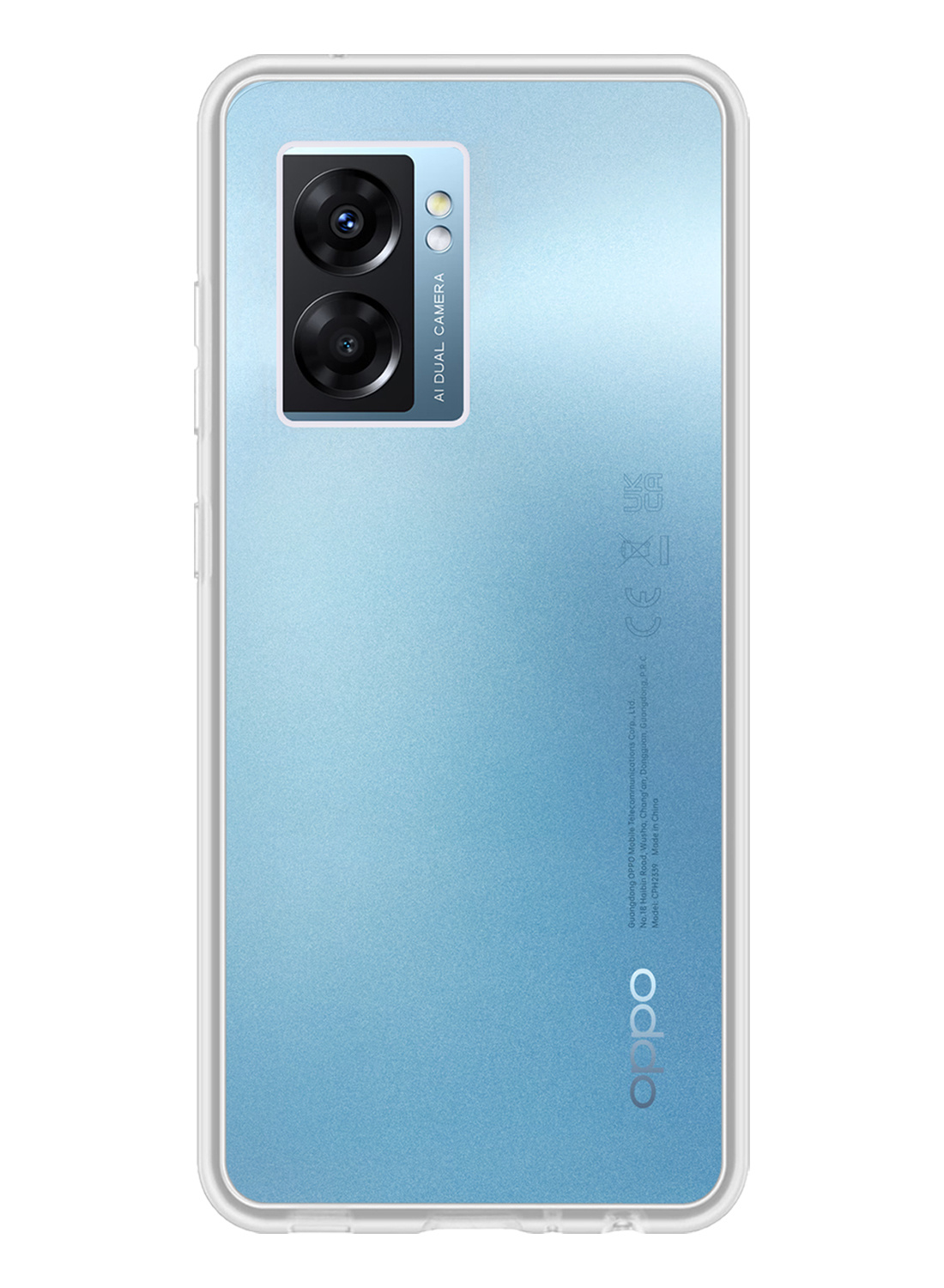 NoXx Hoes Geschikt voor OPPO A77 Hoesje Cover Siliconen Back Case Hoes Met 2x Screenprotector - Transparant