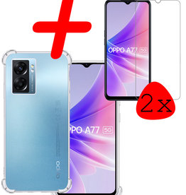 BASEY. BASEY. OPPO A77 Hoesje Shockproof Met 2x Screenprotector