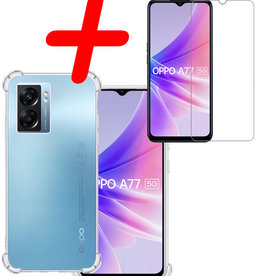BASEY. BASEY. OPPO A77 Hoesje Shockproof Met Screenprotector