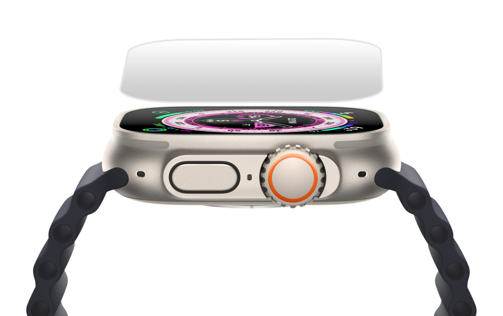 NoXx Screenprotector Geschikt voor Apple Watch Ultra Screenprotector Tempered Glass Gehard Glas - 2x