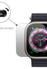 NoXx Screenprotector Geschikt voor Apple Watch Ultra Screenprotector Tempered Glass Gehard Glas - 2x