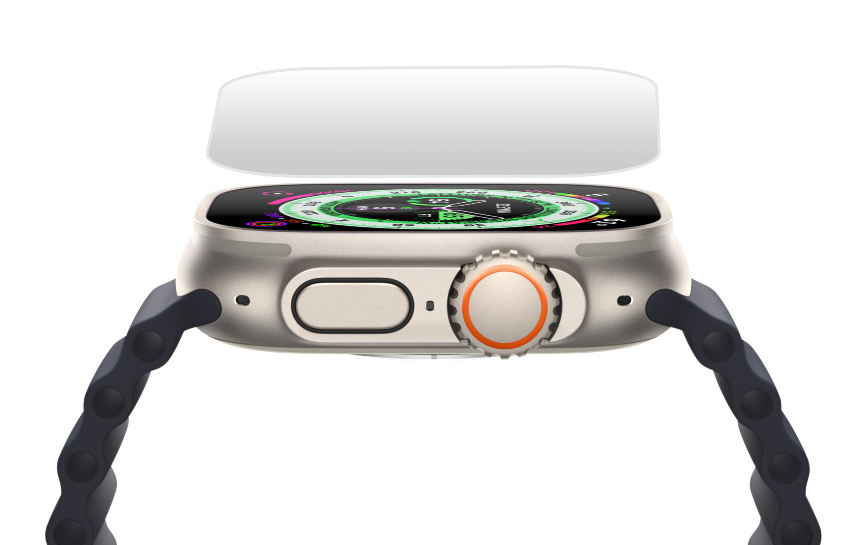 Nomfy Screenprotector Geschikt voor Apple Watch Ultra Screenprotector Bescherm Glas - Screen Protector Geschikt voor Apple Watch Ultra (49 mm) Screenprotector Tempered Glass - 3 PACK