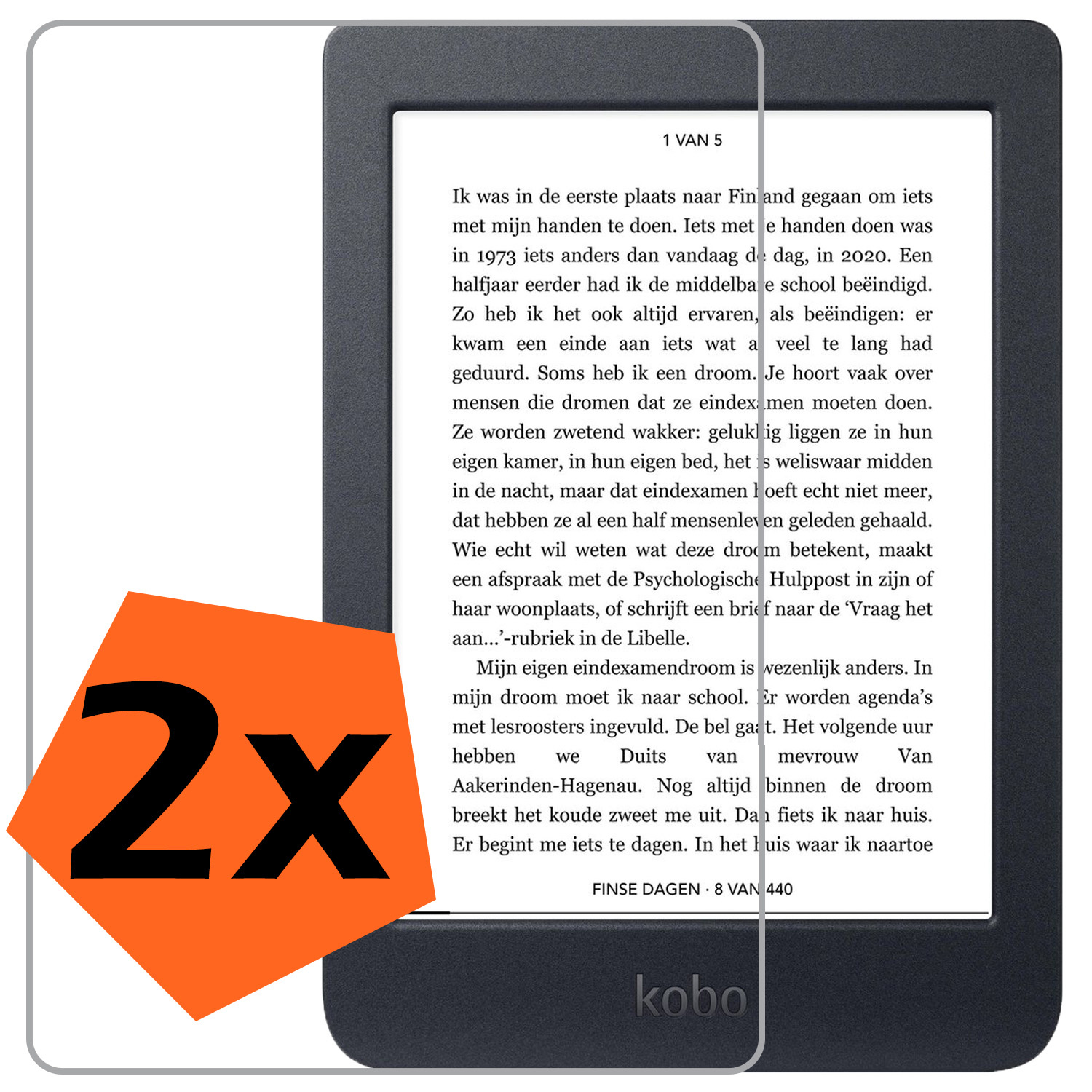 Nomfy Screenprotector Geschikt voor Kobo Nia Screenprotector Bescherm Glas - Screenprotector Geschikt voor Kobo Nia Screen Protector Tempered Glass - 2 PACK