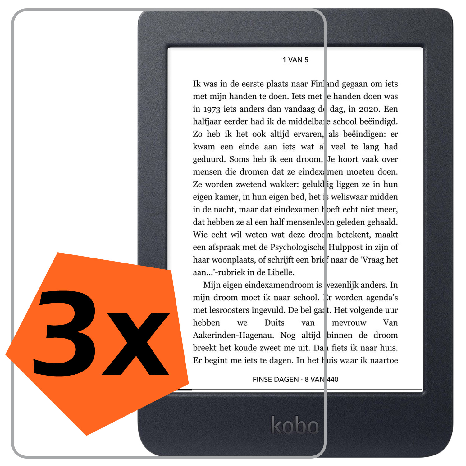 Nomfy Screenprotector Geschikt voor Kobo Nia Screenprotector Bescherm Glas - Screenprotector Geschikt voor Kobo Nia Screen Protector Tempered Glass - 3 PACK