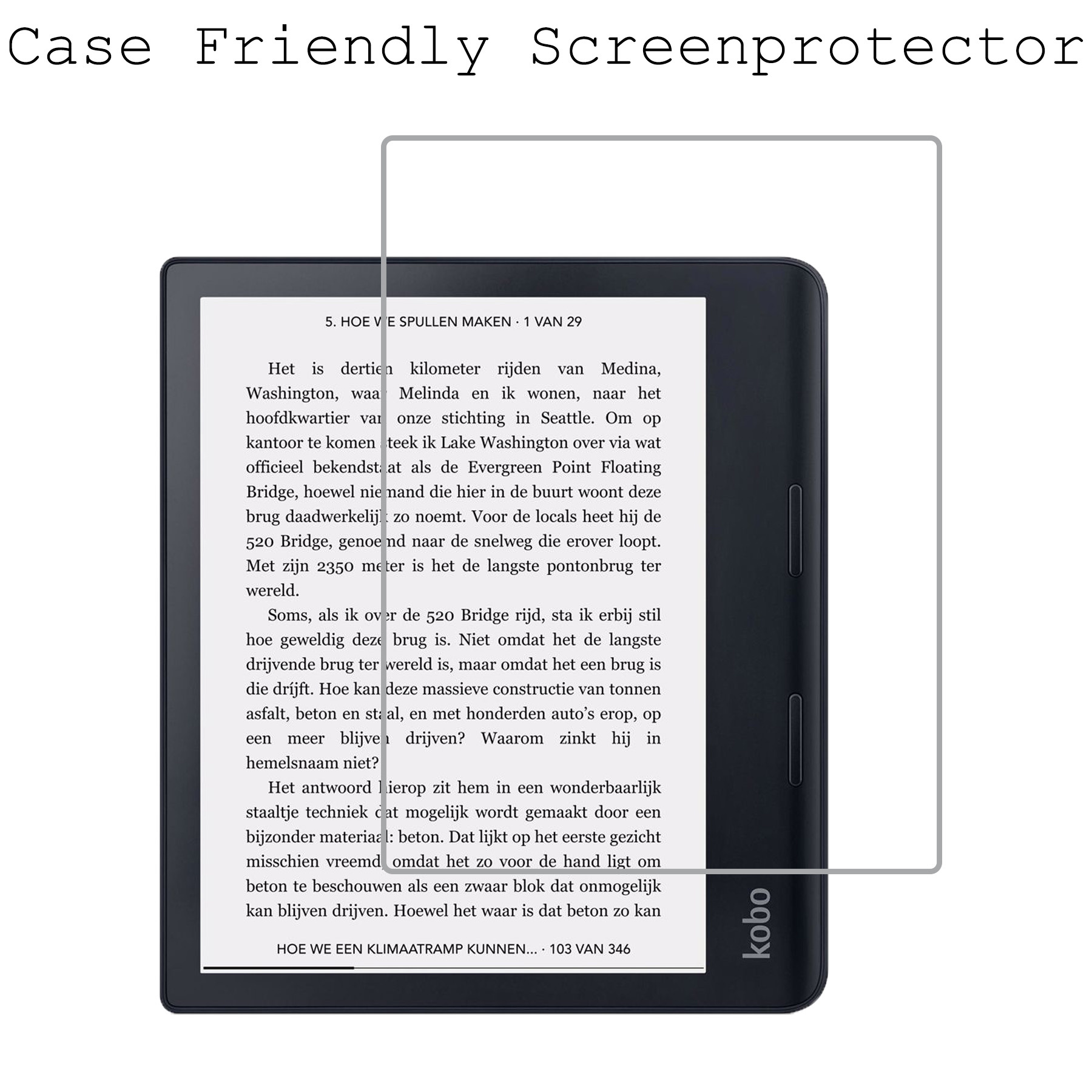 BASEY. Kobo Sage Screenprotector Tempered Glass - Kobo Sage Screen Protector