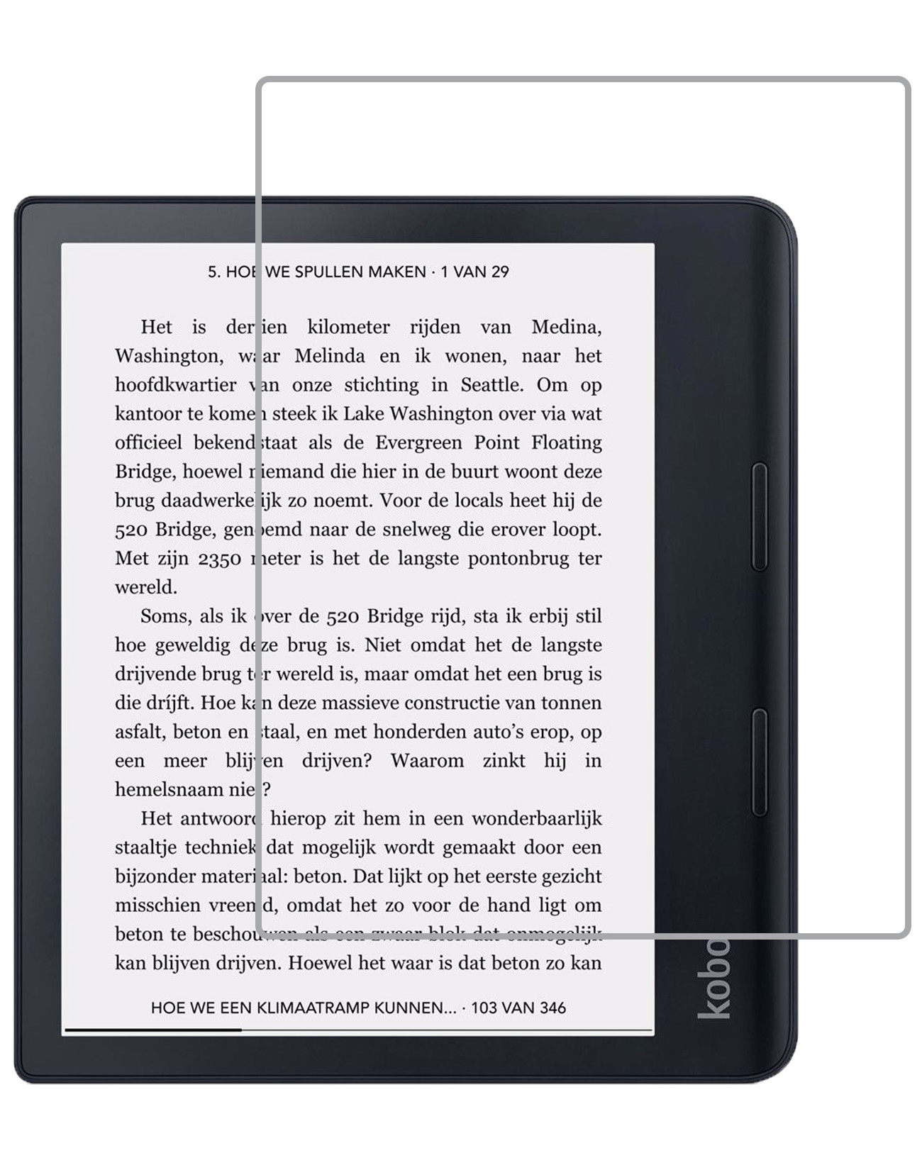 BASEY. Screenprotector Geschikt voor Kobo Sage Screenprotector Tempered Glass - Screenprotector Geschikt voor Kobo Sage Screen Protector