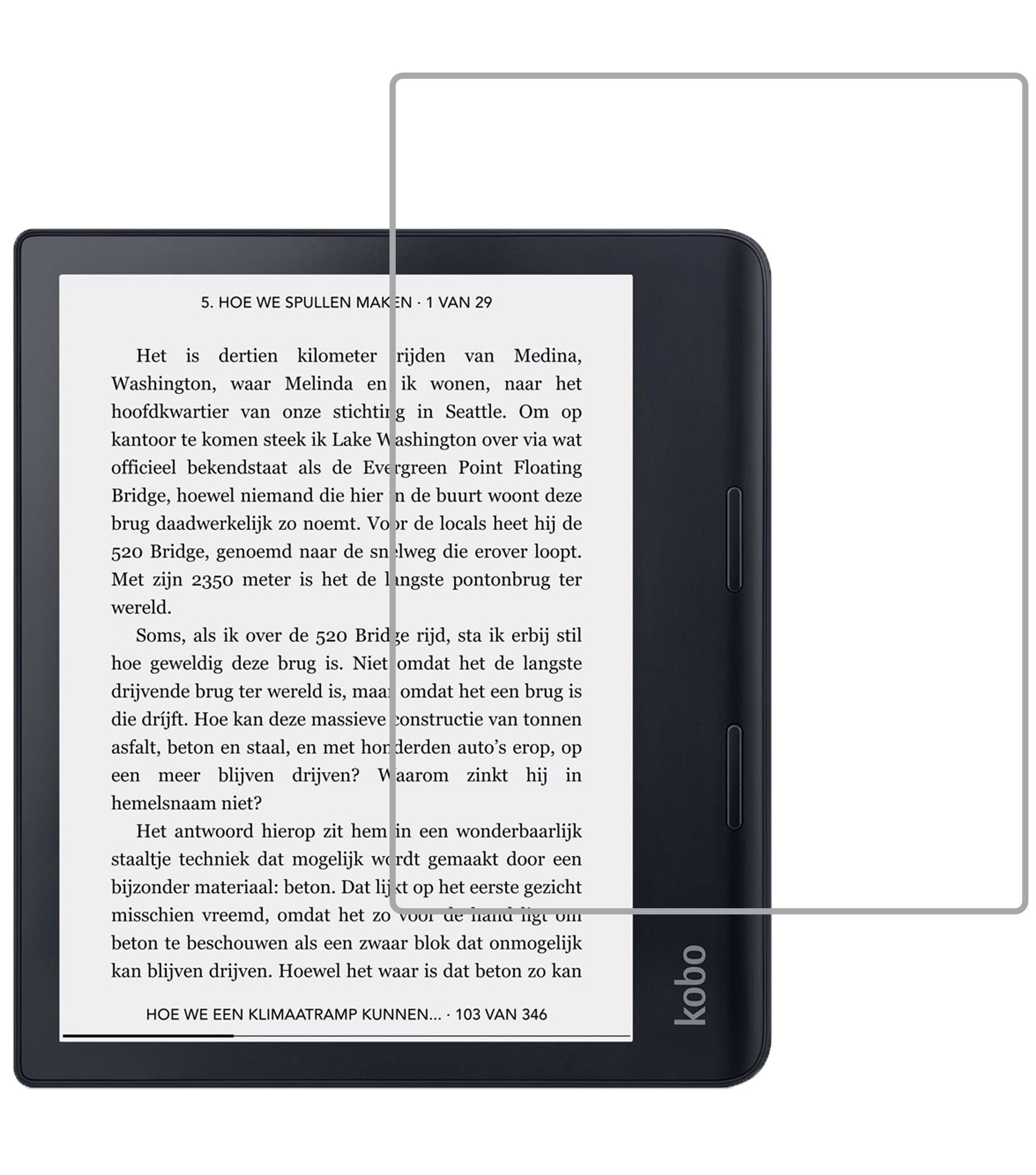 NoXx Screenprotector Geschikt voor Kobo Sage Screenprotector Bescherm Glas Tempered Glass Screen Protector