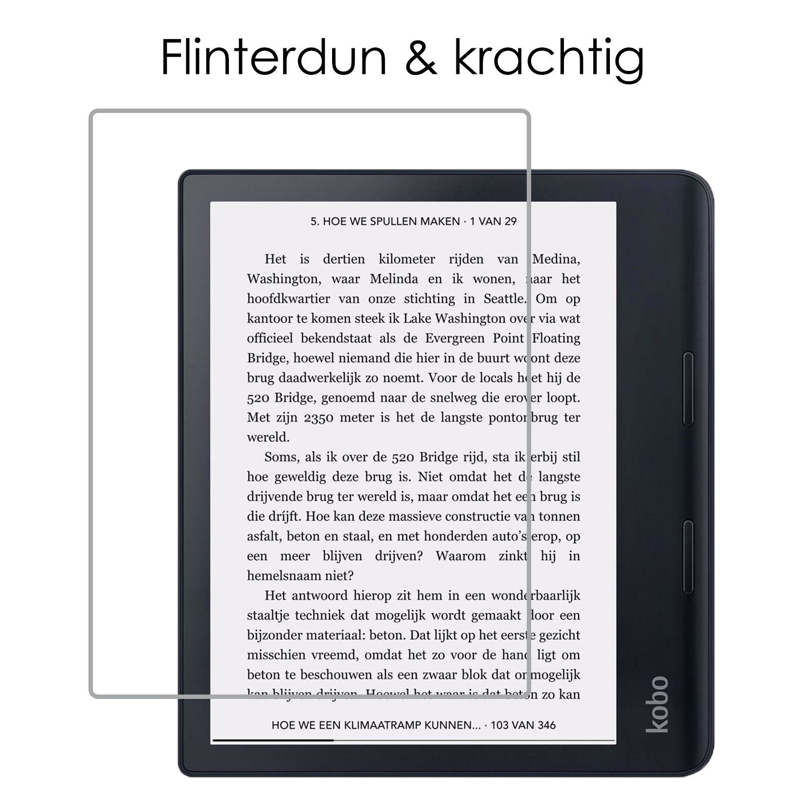NoXx Screenprotector Geschikt voor Kobo Sage Screenprotector Bescherm Glas Tempered Glass Screen Protector