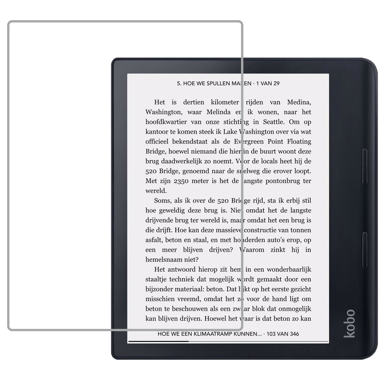 Nomfy Screenprotector Geschikt voor Kobo Sage Screenprotector Bescherm Glas - Screenprotector Geschikt voor Kobo Sage Screen Protector Tempered Glass