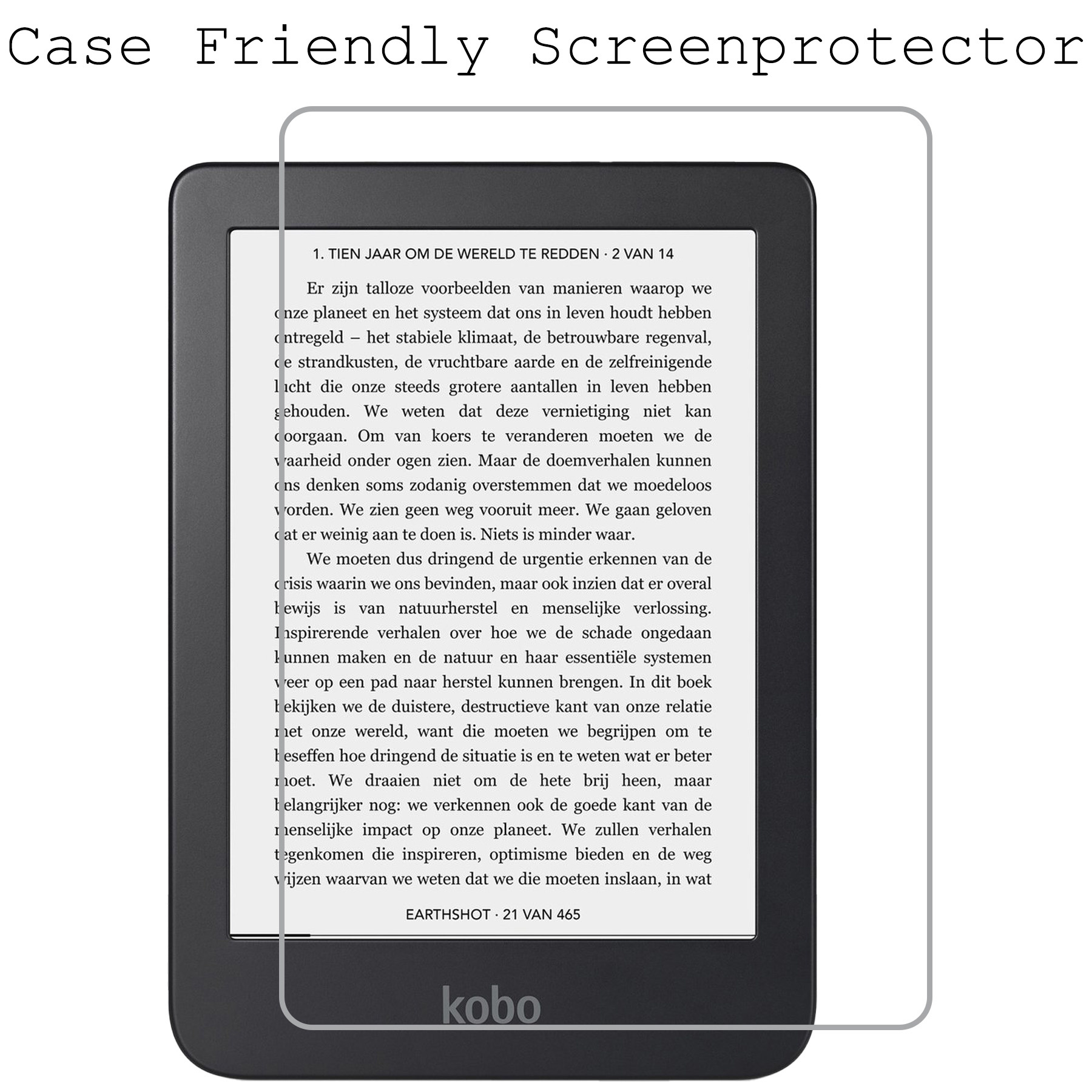 BASEY. Kobo Clara 2E Screenprotector Tempered Glass - Kobo Clara 2E Screen Protector