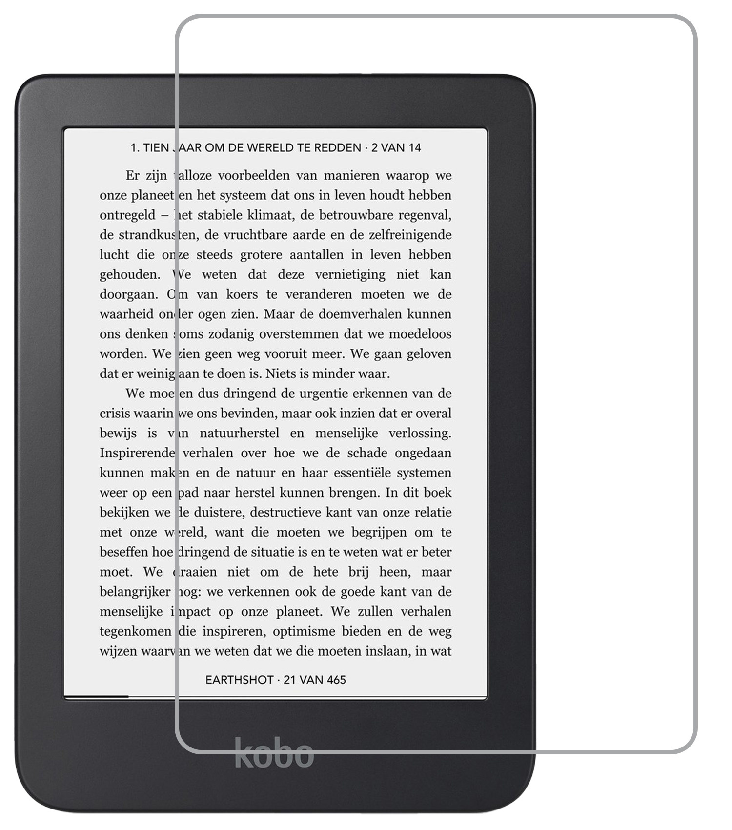 NoXx Screenprotector Geschikt voor Kobo Clara 2E Screenprotector Bescherm Glas Tempered Glass Screen Protector
