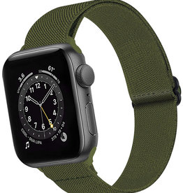 BASEY. BASEY. Apple Watch Bandje Stof Verstelbaar (38/40/41 mm) - Donkergroen