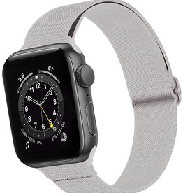 BASEY. BASEY. Apple Watch Bandje Stof Verstelbaar (38/40/41 mm) - Grijs