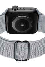 BASEY. Nylon Bandje Geschikt voor Apple Watch 1-8 / SE (38/40/41 mm) Bandje Stof - Horloge Band Verstelbare Gesp Polsband Geschikt voor Apple Watch 1-8 / SE (38/40/41 mm) - Grijs