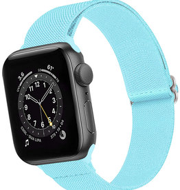BASEY. BASEY. Apple Watch Bandje Stof Verstelbaar (38/40/41 mm) - Lichtblauw