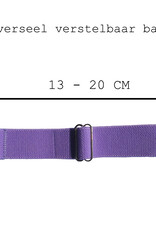 BASEY. Nylon Bandje Geschikt voor Apple Watch 1-8 / SE (38/40/41 mm) Bandje Stof - Horloge Band Verstelbare Gesp Polsband Geschikt voor Apple Watch 1-8 / SE (38/40/41 mm) - Lila
