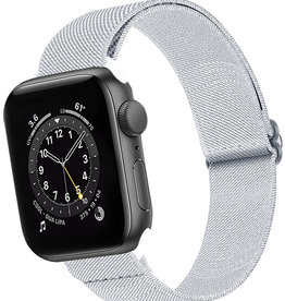 BASEY. BASEY. Apple Watch Bandje Stof Verstelbaar (38/40/41 mm) - Wit