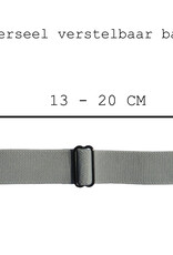 BASEY. Nylon Bandje Geschikt voor Apple Watch 1-8 / SE (38/40/41 mm) Bandje Stof - Horloge Band Verstelbare Gesp Polsband Geschikt voor Apple Watch 1-8 / SE (38/40/41 mm) - Grijs