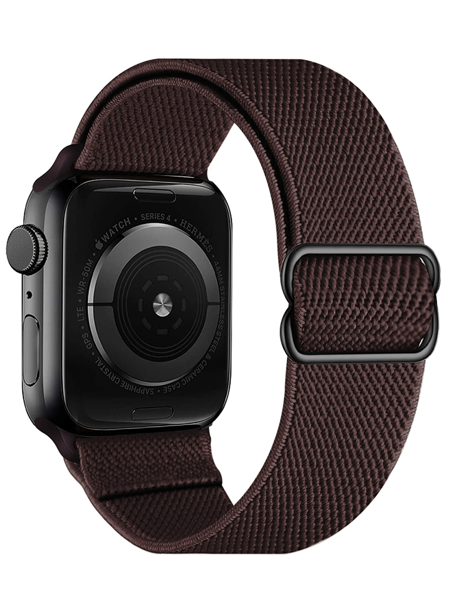 NoXx Horloge Band Geschikt voor Apple Watch 1-8 / SE (38/40/41 mm) Bandje Nylon Met Verstelbare Gesp - Bruin